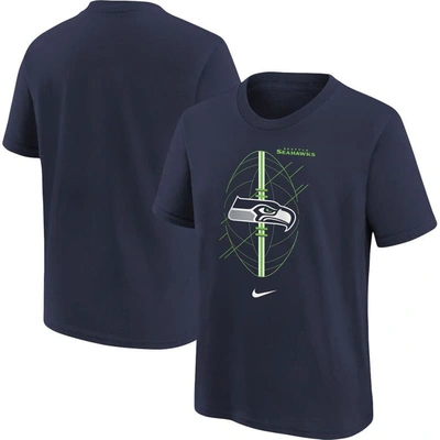 Nike Kids' Preschool  Navy Seattle Seahawks Icon T-shirt