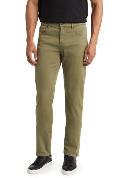 Seven Slimmy Luxe Performance Plus Straight Leg Jeans In Willow Green