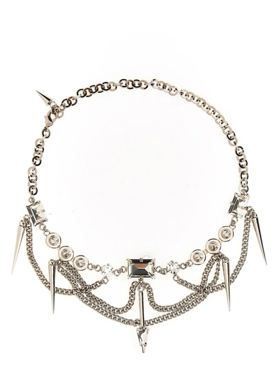 Alessandra Rich Chain Necklace In Silver