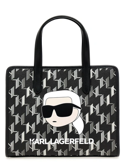 Karl Lagerfeld K/ikonik 2.0 Mono Cc 2.0 Mono Cc Tote Bag In White/black