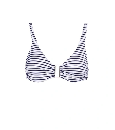 Melissa Odabash Bel Air Striped Bikini Top In Blue