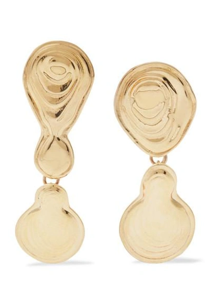 Leigh Miller Double Drop Gold-tone Earrings