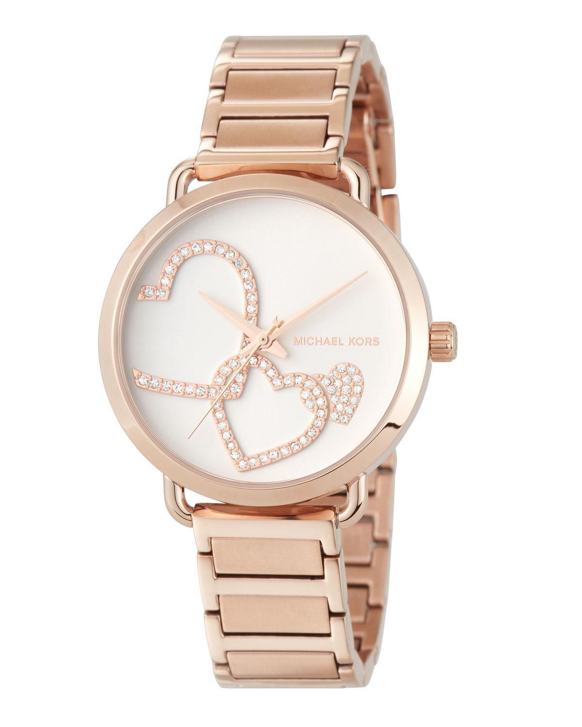 michael kors watch with heart