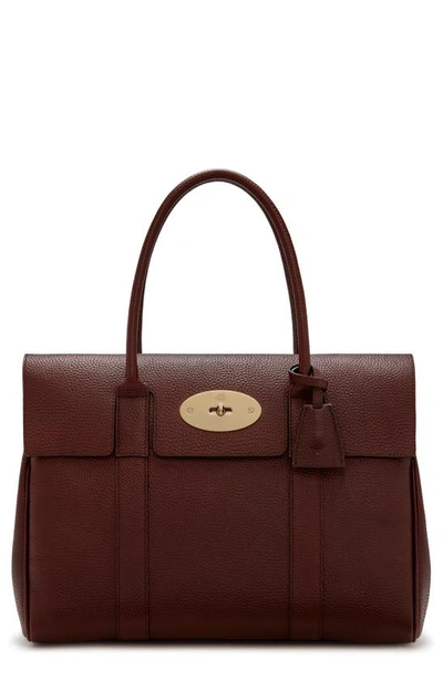 Mulberry Small Bayswater Leather Tote In Oxblood