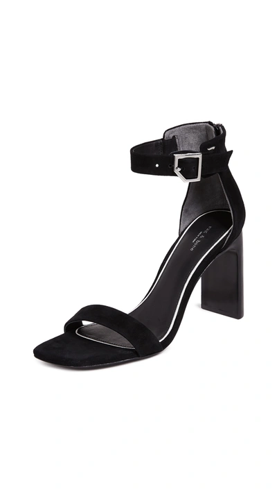 Rag & Bone Women's Ellis Ankle-strap Suede Sandals In Black
