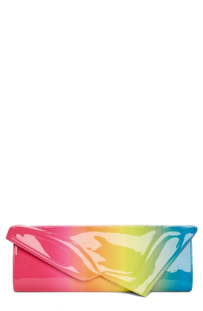 Christian Louboutin So Kate Rainbow Ombre Patent Leather Clutch - Pink In Multi