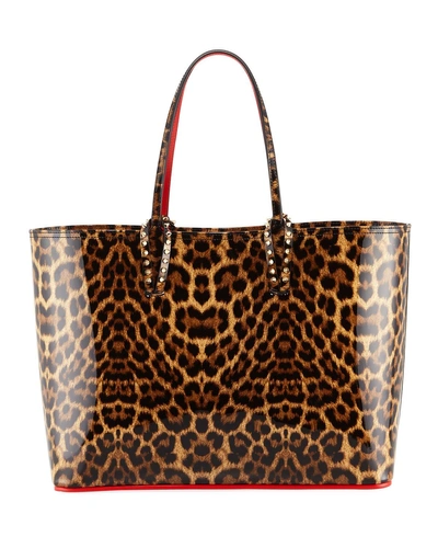 Christian Louboutin Cabata Patent Leopard Tote Bag