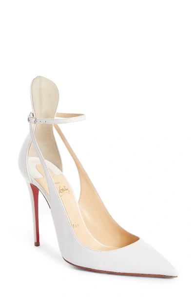 Christian Louboutin Mascara 100mm Leather Red Sole Pumps In Latte