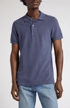 Tom Ford Short Sleeve Cotton Piqué Polo In Blue