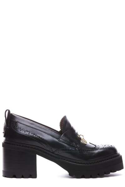 See By Chloé Aryel Leather Loafer Pumps In Black