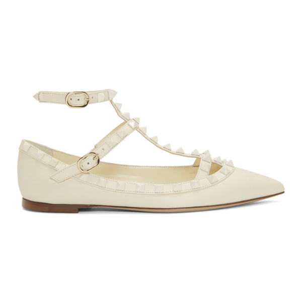 rockstud caged ballerina flat