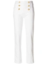 Balmain Double-breasted Trousers - White