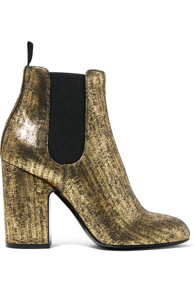 Laurence Dacade Woman Mila Metallic Brushed-leather Ankle Boots ...