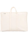 Cabas Textured Cotton Holdall In White