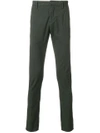 Dondup Patterned Skinny Trousers In Green