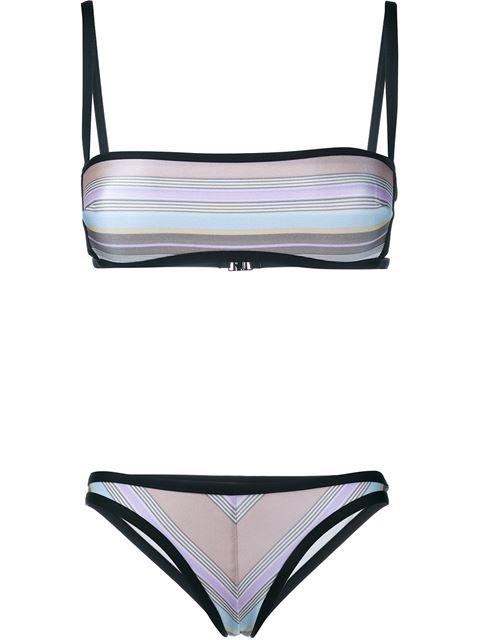 Zimmermann Ticking Band Stripe Bikini | ModeSens
