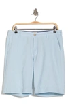 Faherty Malibu Linen & Cotton Chino Shorts In Light Blue