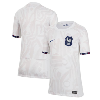 Nike Fff 2023 Stadium Away Big Kids'  Dri-fit Soccer Jersey In White