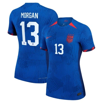 Nike Alex Morgan Uswnt 2023 Match Away  Women's Dri-fit Adv Soccer Jersey In Blue
