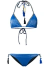 Anjuna Denise Metallic Finish Bikini - Blue