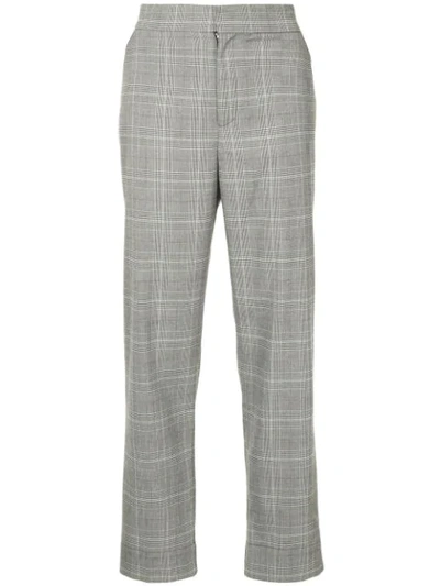 Georgia Alice High-rise Prince Of Wales Checked Trousers In Black