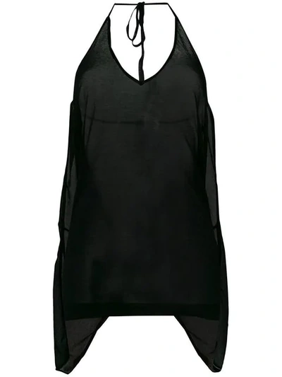 Jacquemus Sheer Halterneck Top In Black