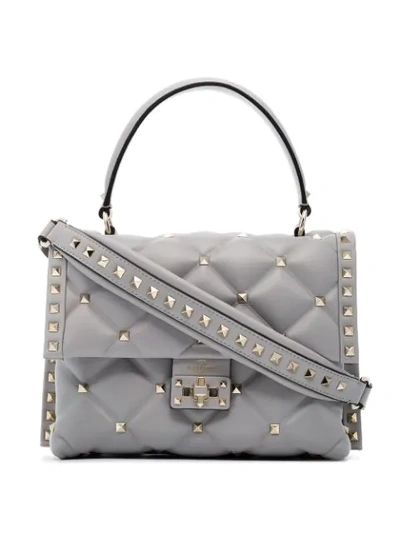 Valentino Garavani Medium Rockstud Candy Shoulder Bag In Grey