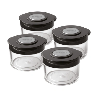Kuhn Rikon Essential Spice Storage Jars, Set Of 4 In Black