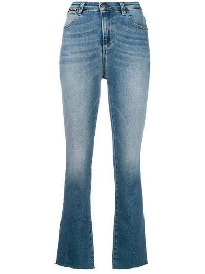 Acynetic Flared Cropped Jeans In Blue
