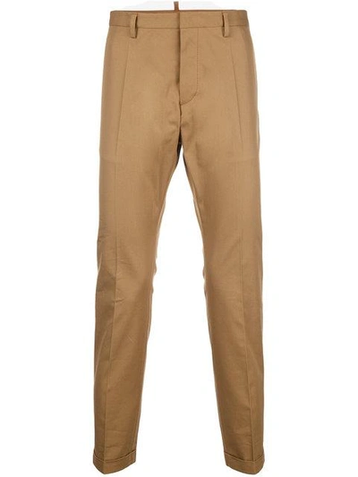 Dsquared2 Slim Fit Trousers In Brown