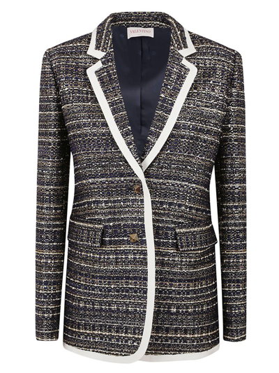 Valentino Tweed Party Single-breasted Blazer In Default Title
