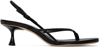 Studio Amelia 50mm Wishbone Leather Sandals In Black