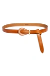 Isabel Marant Brindi Leather Belt In Natural