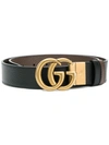 Gucci Double G Buckle Belt In Black