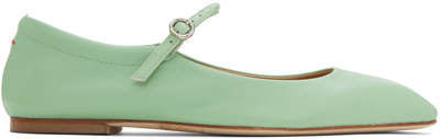 Aeyde 10mm Uma Leather Flats In Mint