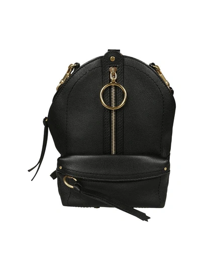 See By Chloé Leather Backpack In Black