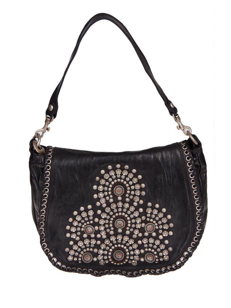 Campomaggi Studded Shoulder Bag In Black ModeSens