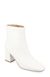 Journee Collection Haylinn Vegan Leather Bootie In Matte/ White