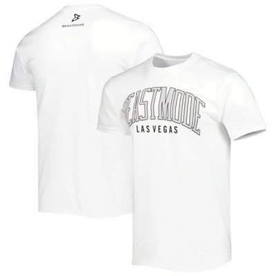 Beast Mode White  Logo Collegiate T-shirt