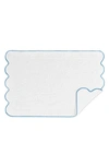 Matouk Cairo Scallop Trim Cotton Tub Mat In Bright Sky