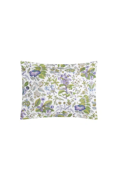 Matouk Pomegranate Quilted Linen Pillow Sham In Lilac