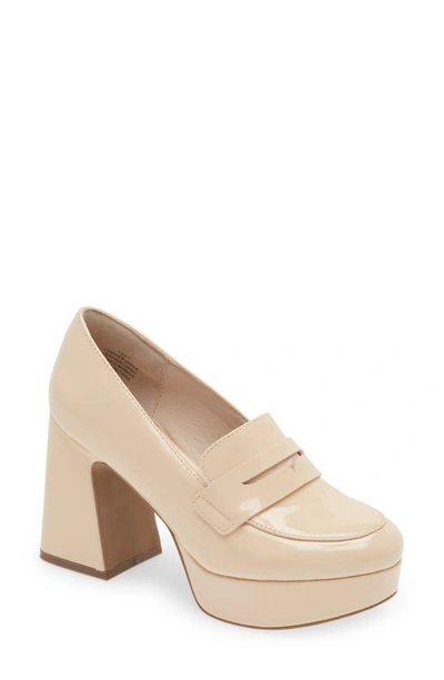 Cecelia New York Pinky Platform Penny Loafer In White