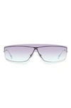 Isabel Marant 99mm Gradient Oversize Shield Sunglasses In Silver/purple Gradient