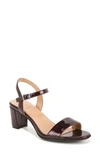 Naturalizer Bristol Ankle Strap Sandal In Cabernet Sauvignon Patent Red