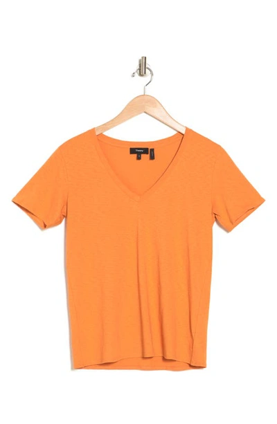 Theory Dayne Cotton Slub T-shirt In Canyon