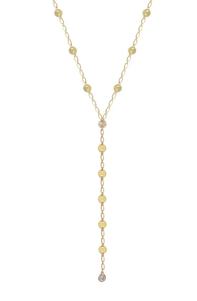Ettika Disc Station Chain Y-necklace In Gold