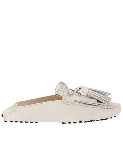 Tod's Gommino Loafers In White