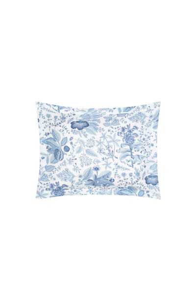 Matouk Pomegranate Linen Pillow Sham In Porcelain Blue