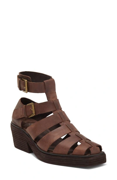 Jeffrey Campbell Elective Sandal In Brown Crazy Horse