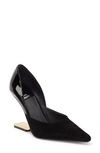 Jeffrey Campbell Juliette Pointed Toe Pump In Black Suede Black Patent